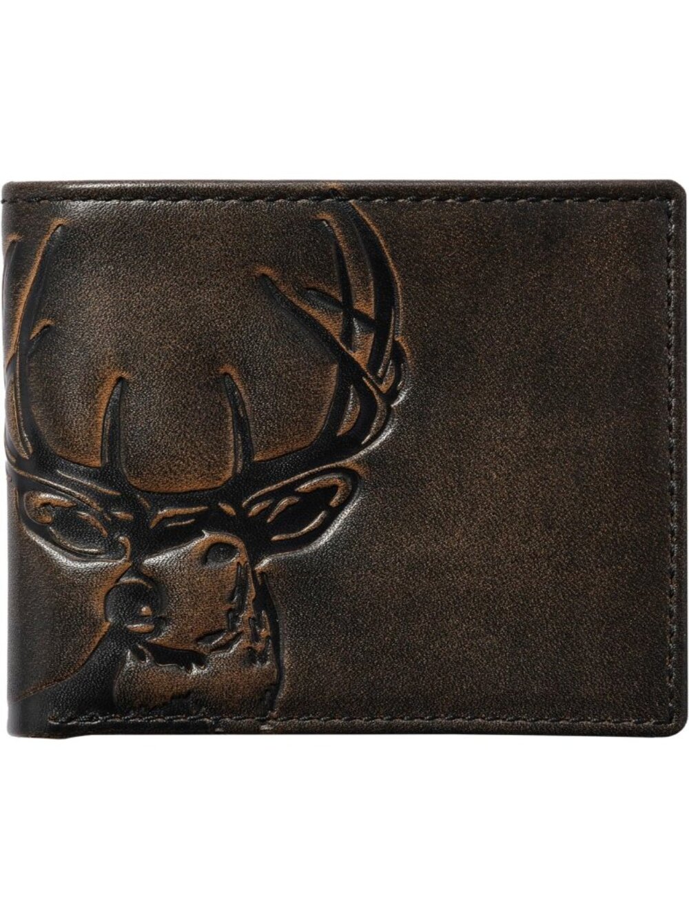 Men's Bifold Wallet - Double ID, 2 ID Windows, Durable Leather, Stylish